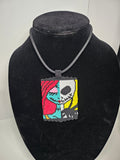Jack & Sally Beaded Medallion Necklace