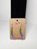 Handcrafted Beaded Lavender Earrings