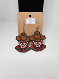 Handcrafted Beaded Freddy Krueger Earrings