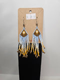 Multi Color Fringe Beaded Earrings