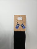 Retro Handheld Game System Beaded Earrings - Purple