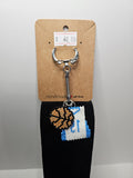 Basketball & Jersey Beaded Keychain - #21