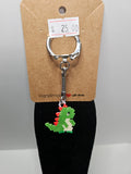 Mini Dinosaur Beaded Keychain