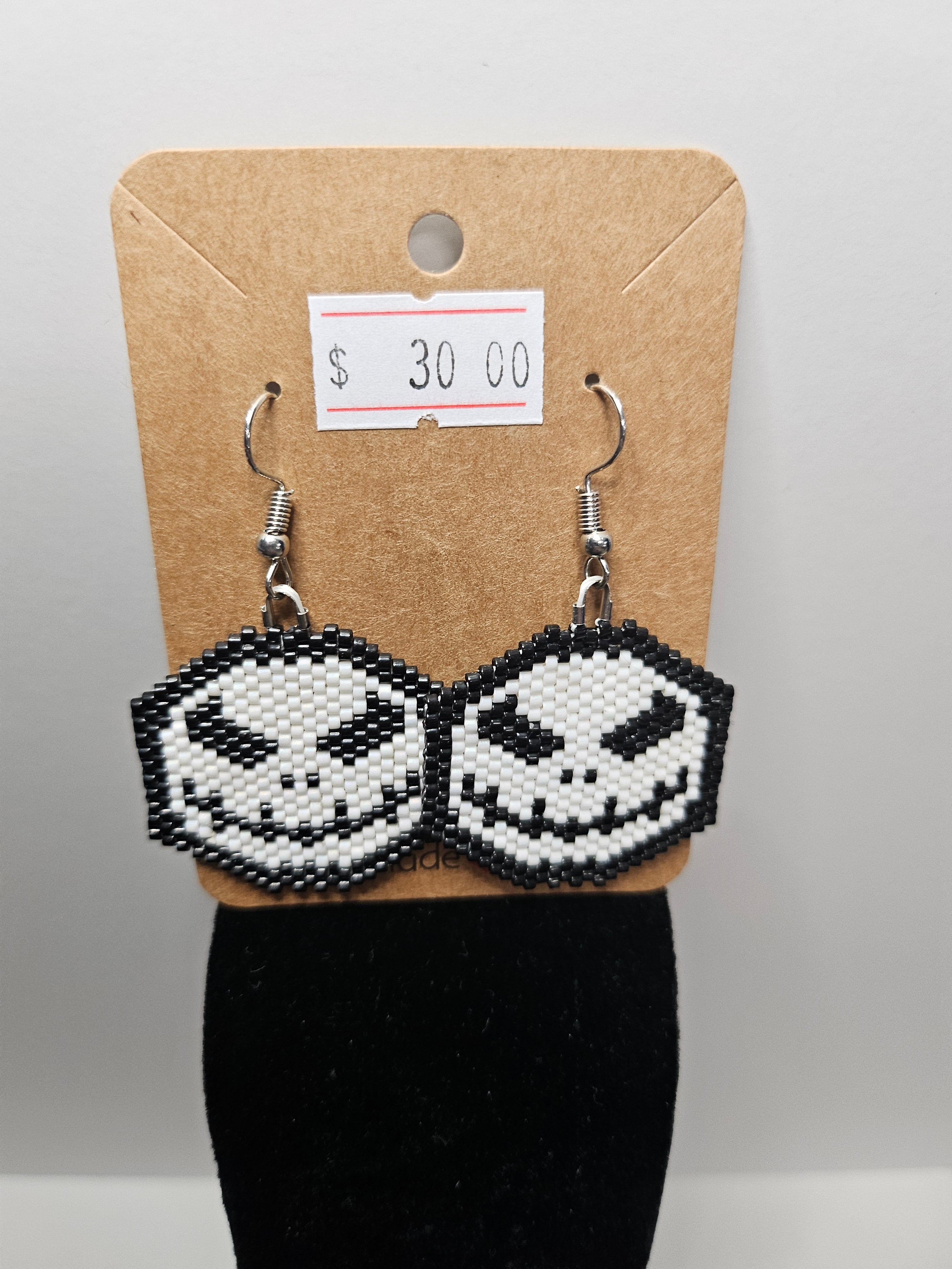 Skeleton King Beaded Earrings