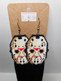 Hockey Mask Beaded Earrings