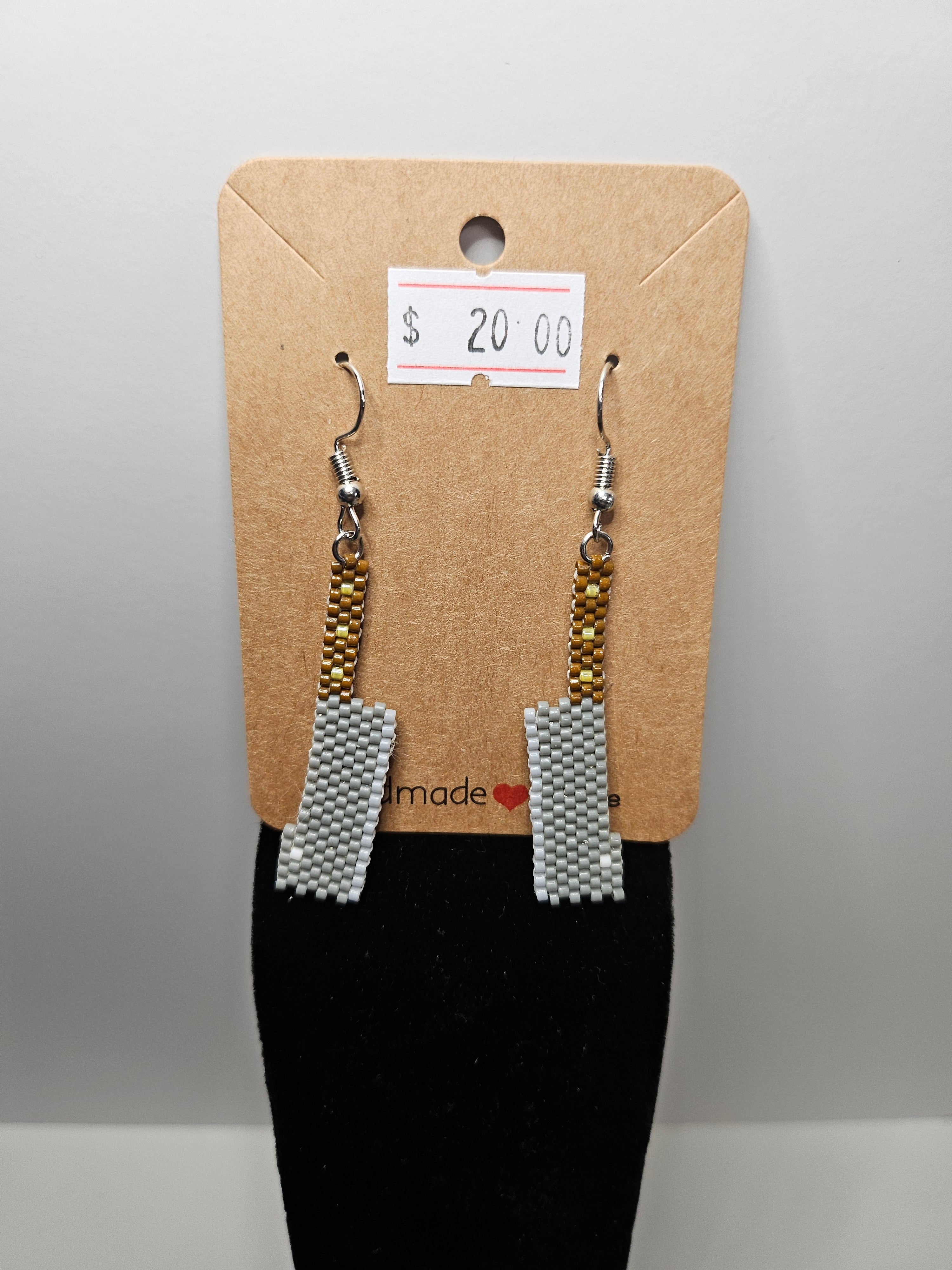 Meat Cleaver Beaded Earrings
