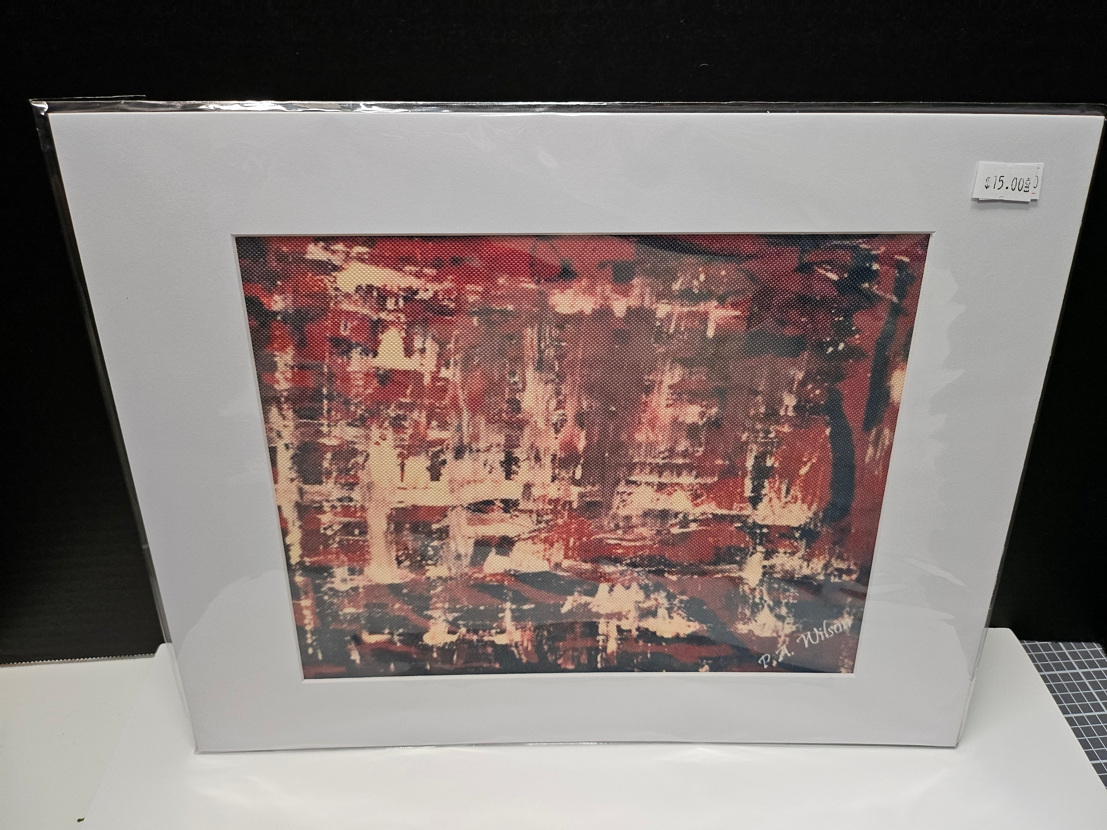P.A. Wilson - Original Canvas Art Print with White Mat Frame | 8x10 Print in 11x14 Frame #1