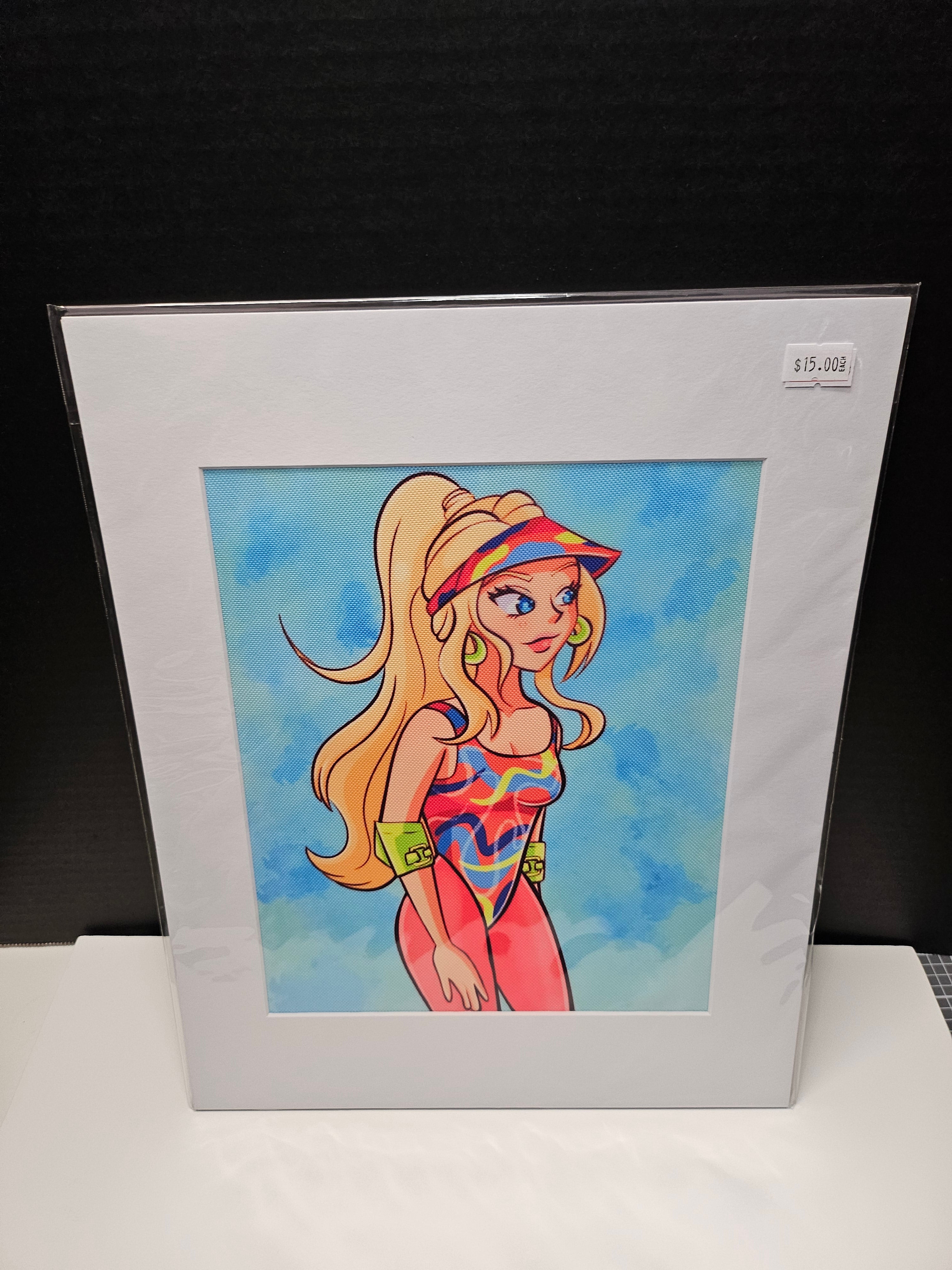 Glass Demon - Original Canvas Art Print with White Mat Frame | 8x10 Print in 11x14 Frame #2