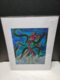 Glass Demon-Original Canvas Art Print with White Mat Frame | 8x10 Print in 11x14 Frame #3