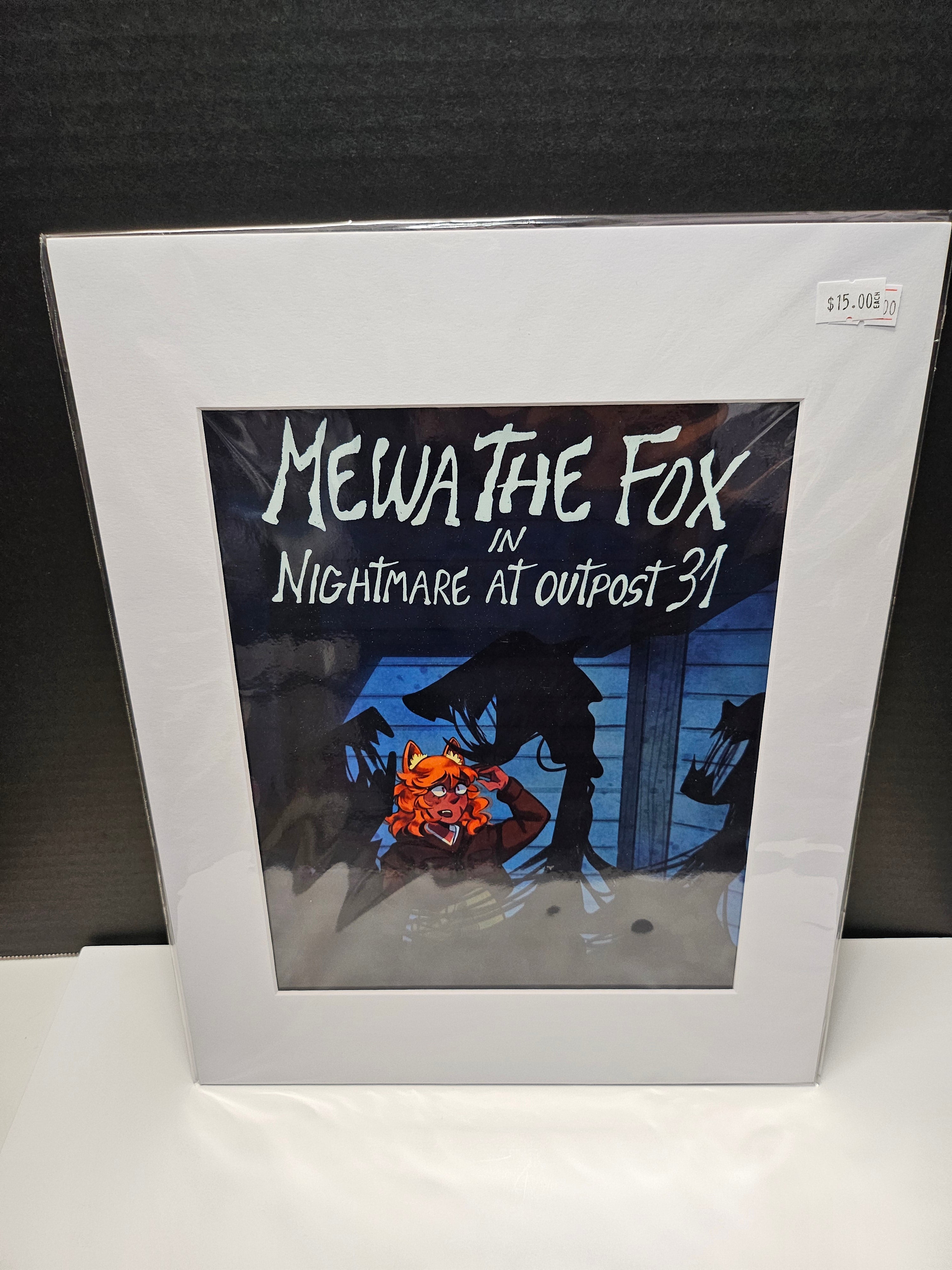 Mewa the Fox in Nightmare at Outpost 31 - Original Art Print with White Mat Frame | 8x10 Print in 11x14 Frame