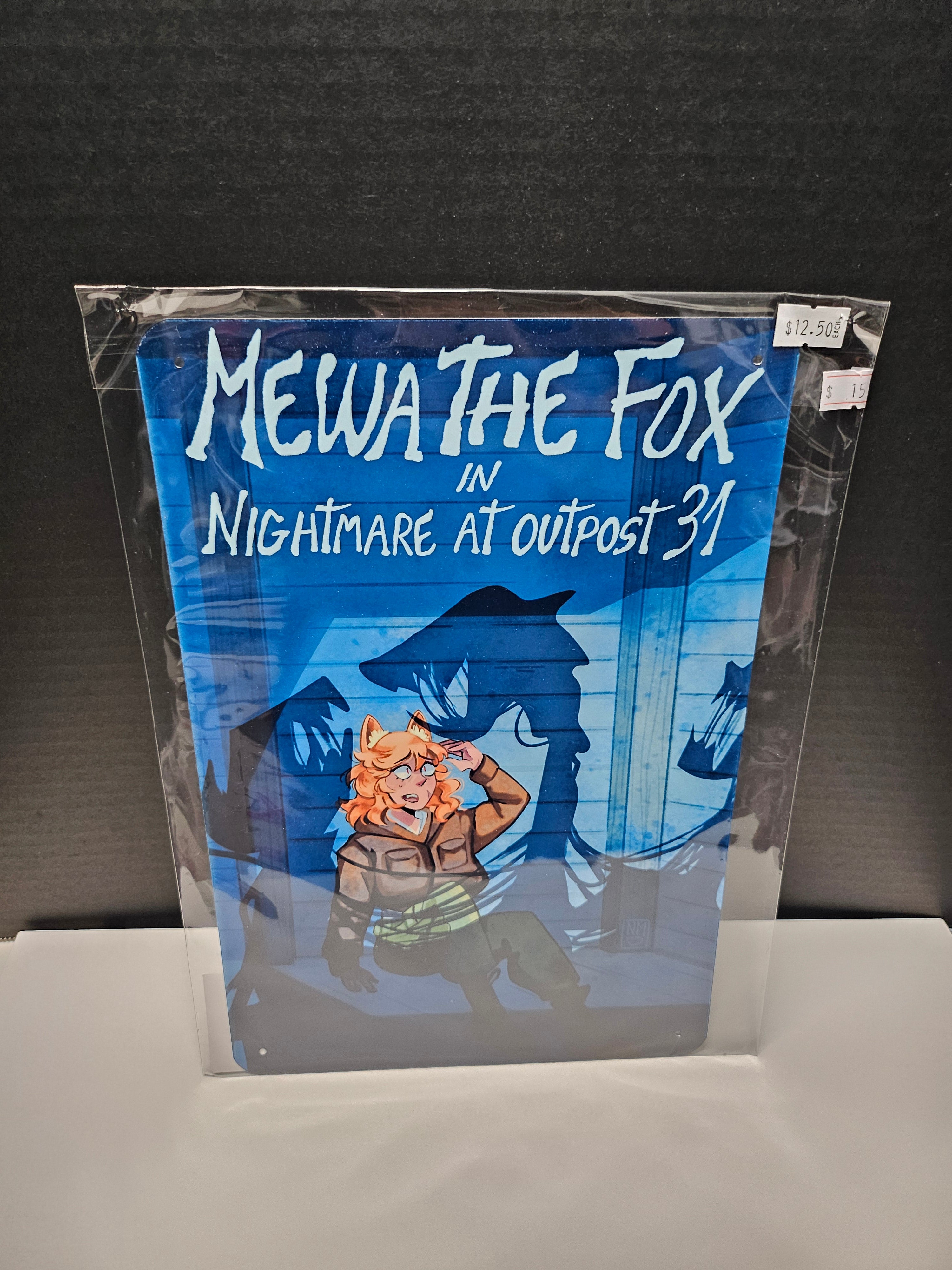 Mewa the Fox in Nightmare at Outpost 31 - Durable Metal Wall Sign | 8x12 Printed Metal Art