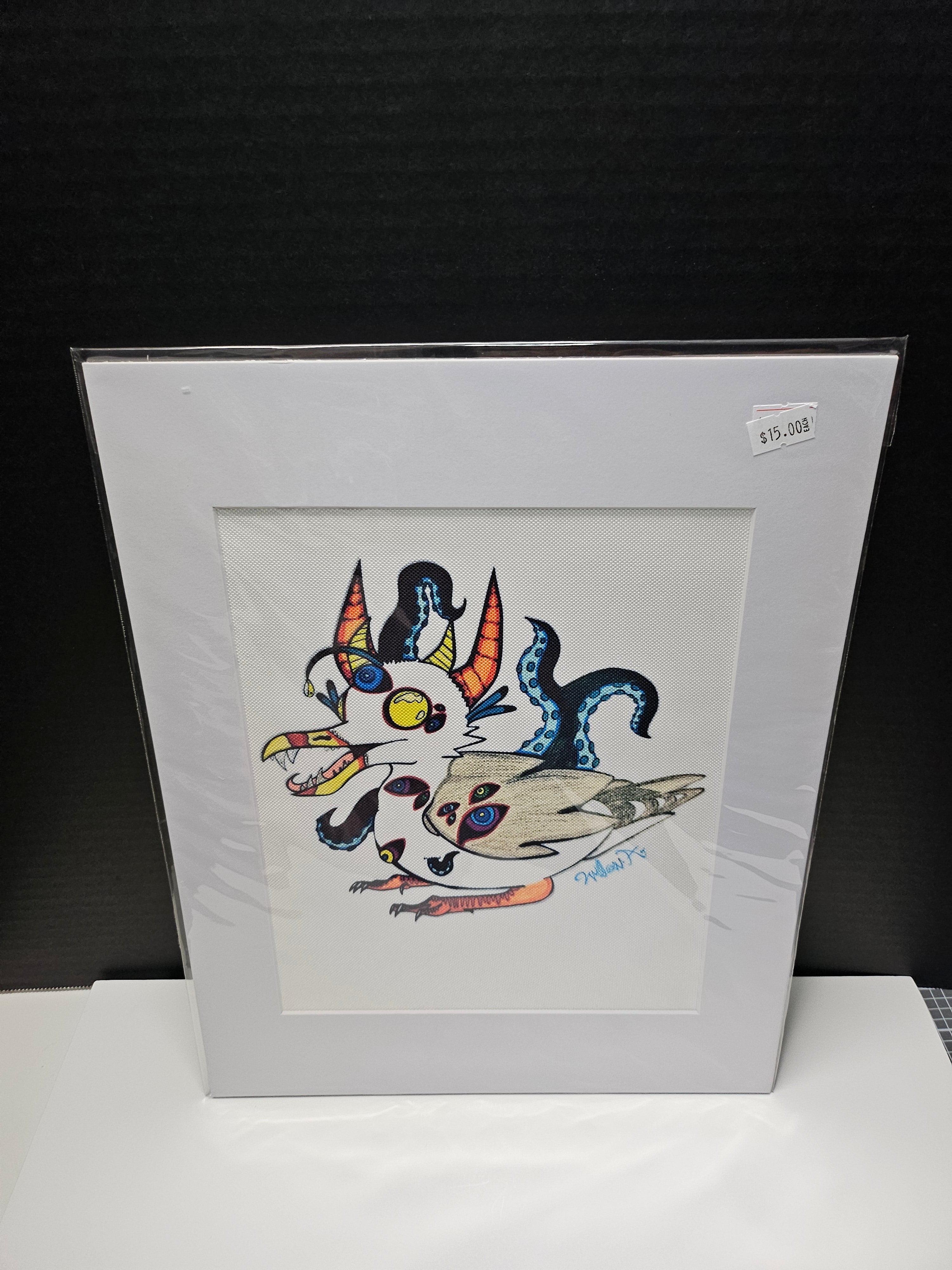 Willow A. - Original Canvas Art Print with White Mat Frame | 8x10 Print in 11x14 Frame #6