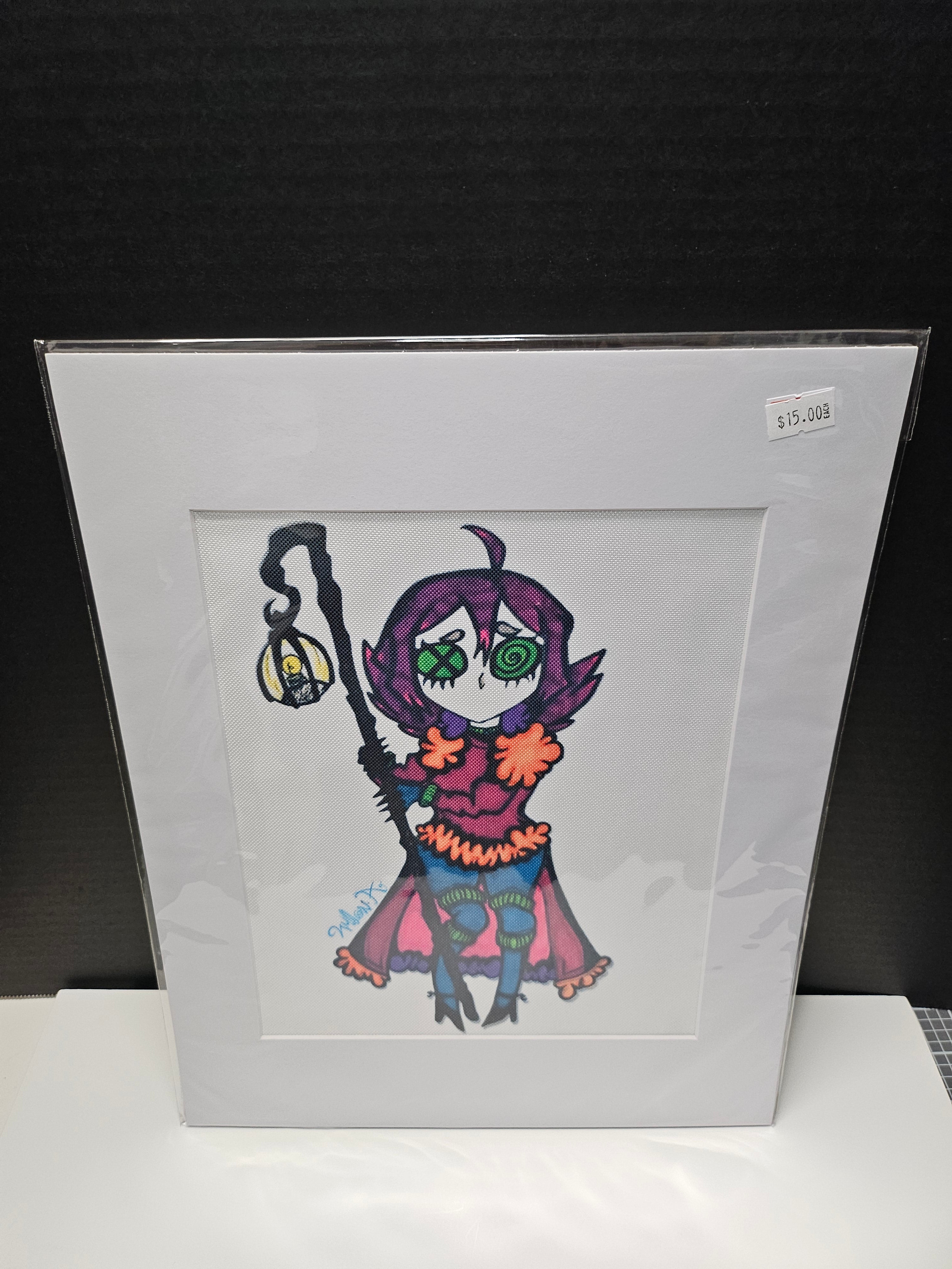 Willow A. - Original Canvas Art Print with White Mat Frame | 8x10 Print in 11x14 Frame #12