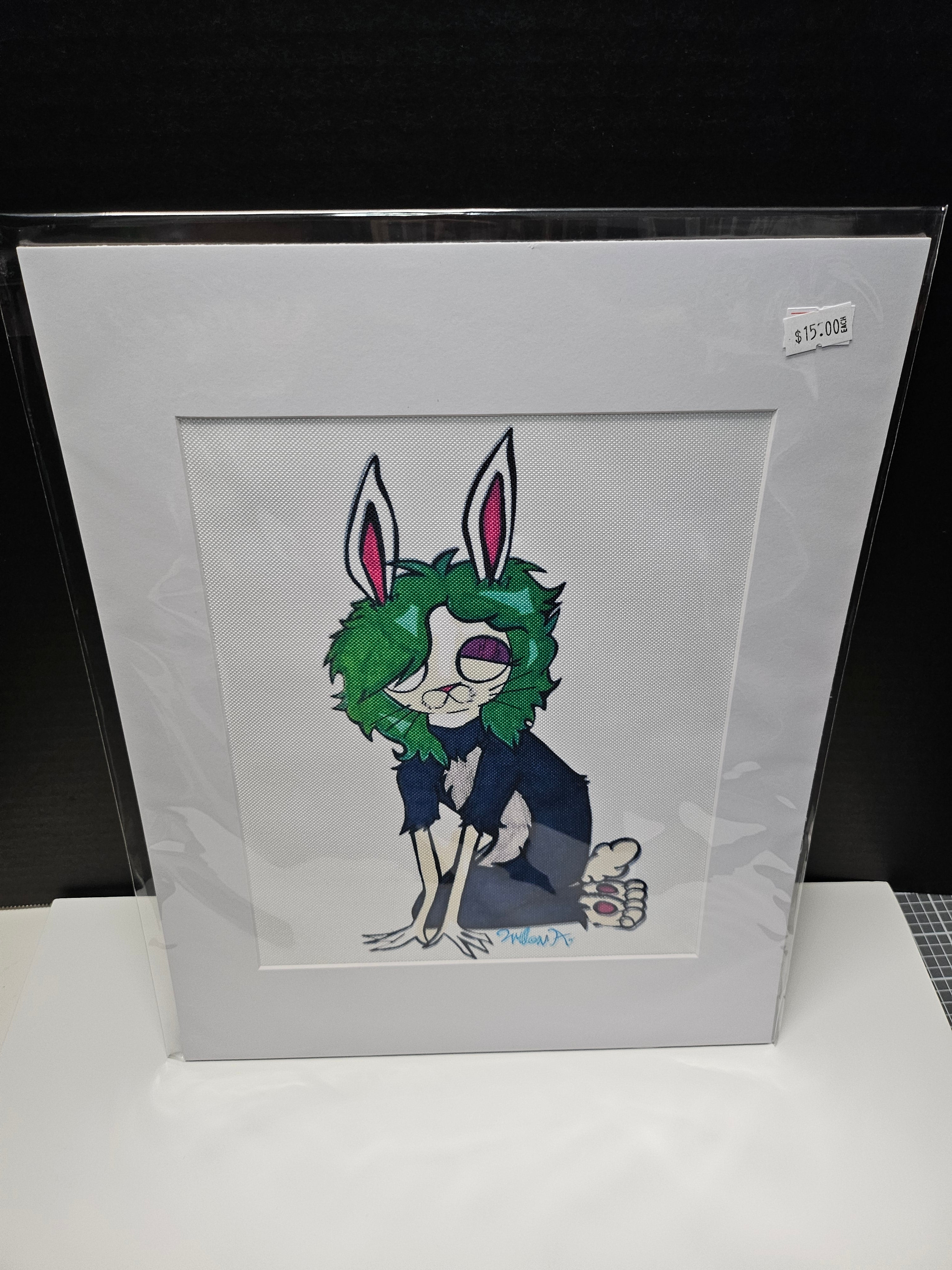 Willow A. - Original Canvas Art Print with White Mat Frame | 8x10 Print in 11x14 Frame #15