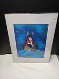 Chiyuki_14 - Original Canvas Art Print with White Mat Frame | 8x10 Print in 11x14 Frame #3
