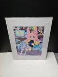 Chiyuki_14 - Original Canvas Art Print with White Mat Frame | 8x10 Print in 11x14 Frame #1